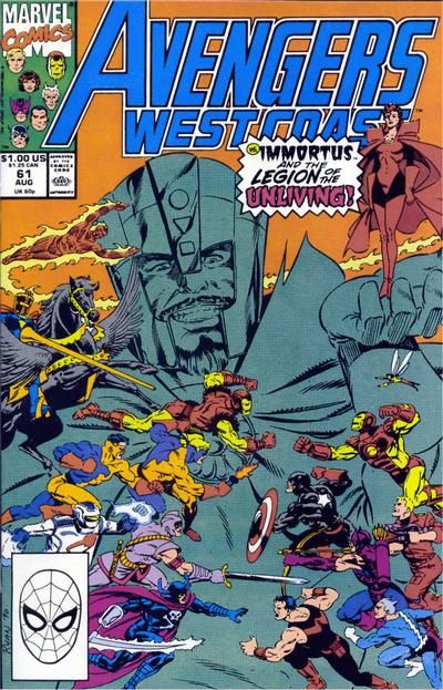 The West Coast Avengers, Vol. 2 The Immortus Imperative |  Issue#61A | Year:1990 | Series:  | Pub: Marvel Comics | Direct Edition