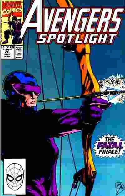 Avengers: Spotlight, Vol. 1 Bitter Pill |  Issue#36A | Year:1990 | Series: Avengers | Pub: Marvel Comics | Direct Edition