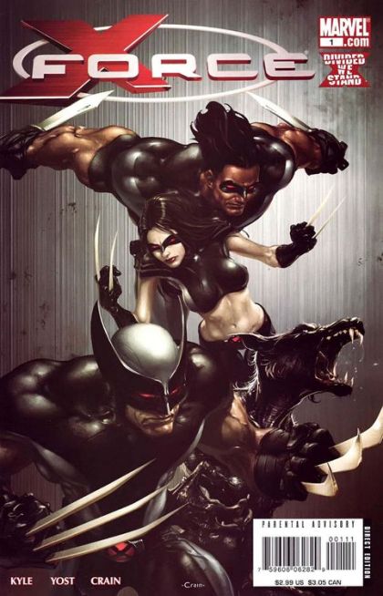 X-Force, Vol. 3 Divided We Stand - Angels and Demons, Part 1 |  Issue#1A | Year:2008 | Series: X-Force | Pub: Marvel Comics | Clayton Crain Regular