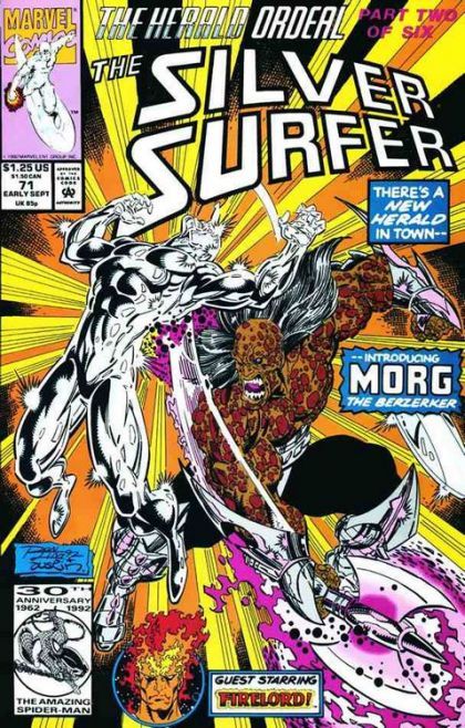 Silver Surfer, Vol. 3 The Herald Ordeal, Part 2: Combustion |  Issue#71A | Year:1992 | Series: Silver Surfer | Pub: Marvel Comics | Direct Edition