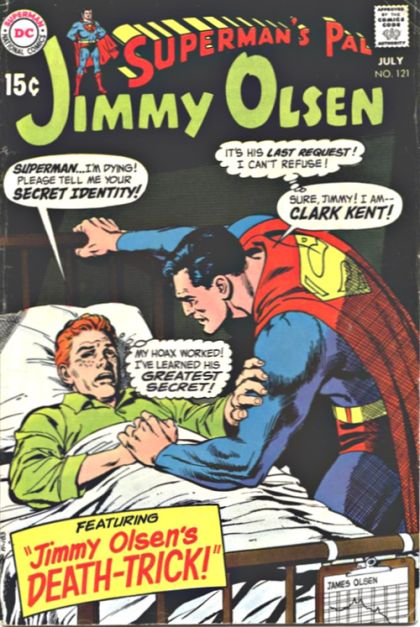 Superman's Pal Jimmy Olsen The Three Lives of Superman / A Captain of Krypton / Jimmy Olsen's Death Trick |  Issue#121 | Year:1969 | Series:  | Pub: DC Comics |