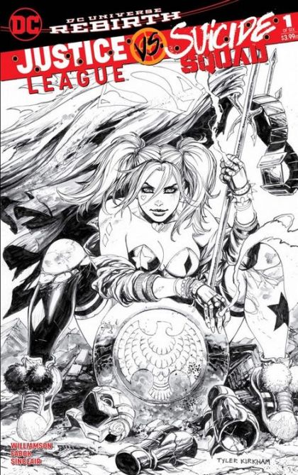 Justice League vs. Suicide Squad Justice League vs. Suicide Squad |  Issue#1AD | Year:2017 | Series:  | Pub: DC Comics | Unknown Comics Tyler Kirkham B&W Variant