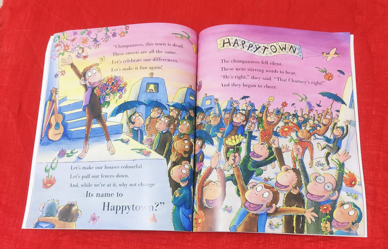 The Chimpanzees of Happy Town | Story Book with Big Pictures and Little Text | For 3-5 Years Old | Paperback | SKU: 2405_101_A106