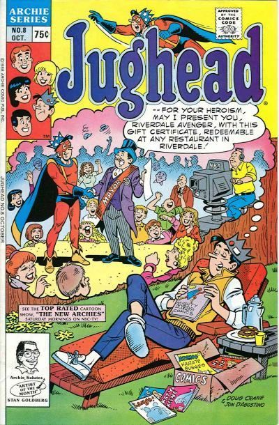 Jughead, Vol. 2 Comics; Sign Bored; The Long and the Short; Dating Dilemma |  Issue#8A | Year:1988 | Series: Archie | Pub: Archie Comic Publications | Direct Edition