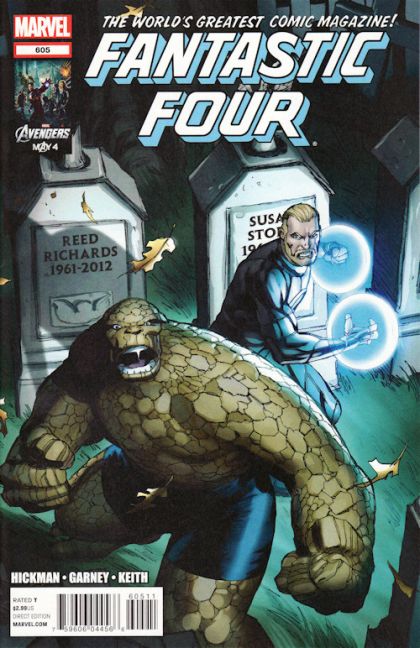 Fantastic Four, Vol. 3 End of Line |  Issue#605A | Year:2012 | Series: Fantastic Four | Pub: Marvel Comics | Ron Garney Regular Cover