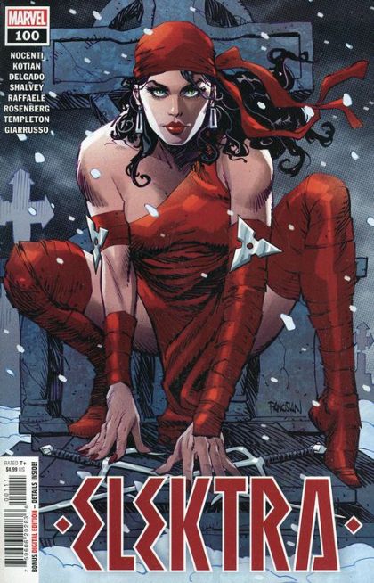 Elektra, Vol. 1 Twisters / Waltz / Mini Marvels / The Elektra Company Presents Ninja Super Stories / Matty and Stick / Dagger the Hireable |  Issue#100A | Year:2022 | Series: Elektra | Pub: Marvel Comics | Regular Dan Panosian Cover