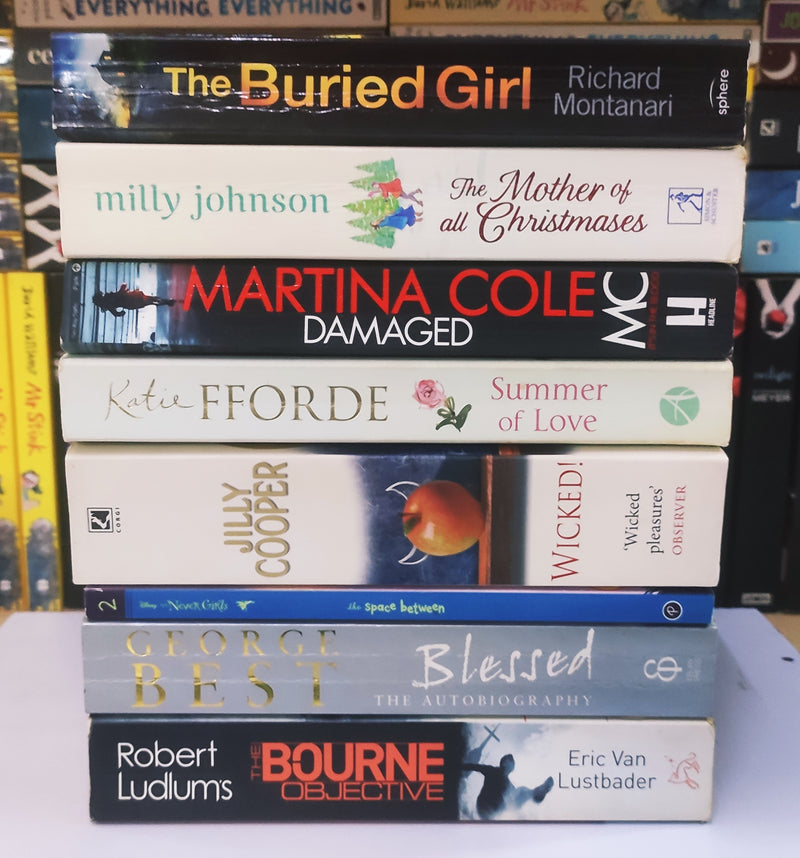 Bestsellers Mixed Popular Fiction | Pack of 8 Books | Condition: Good | Free Bookmarks