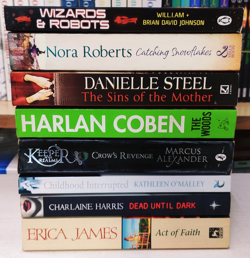 Bestsellers Mixed Popular Fiction | Pack of 8 Books | Condition: Good | Free Bookmarks