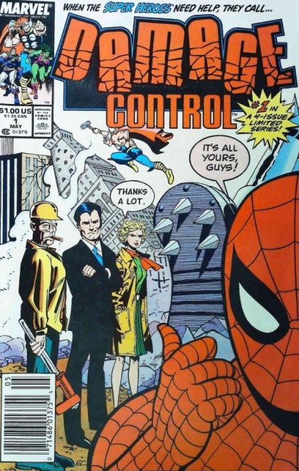 Damage Control, Vol. 1 A Restoration Comedy |  Issue#1B | Year:1989 | Series: Damage Control | Pub: Marvel Comics | Newsstand Edition