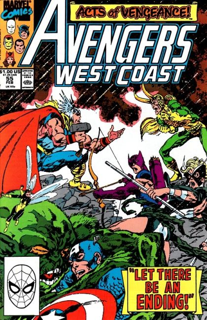 The West Coast Avengers, Vol. 2 Acts of Vengeance - The Breaking Strain |  Issue#55A | Year:1989 | Series:  | Pub: Marvel Comics | Direct Edition