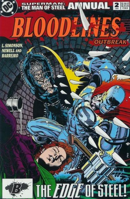 Superman: The Man of Steel Annual Bloodlines - Bloodlines: Outbreak, Cutting Edge |  Issue#2A | Year:1993 | Series: Superman | Pub: DC Comics | Direct Edition