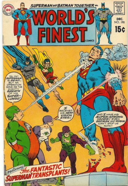 World's Finest Comics The Final Revenge Of Luthor; Murder on the Chessboard! |  Issue#190 | Year:1969 | Series: World's Finest | Pub: DC Comics |