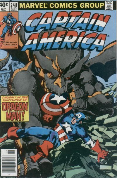 Captain America, Vol. 1 Dragon Man! |  Issue#248B | Year:1980 | Series: Captain America | Pub: Marvel Comics | Newsstand Edition