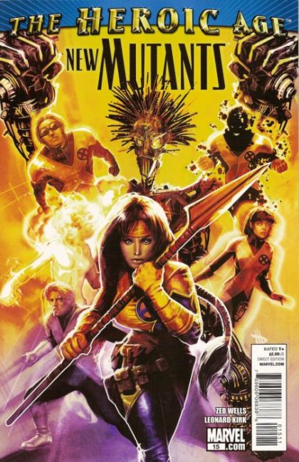 New Mutants, Vol. 3 The Heroic Age - Fall of the New Mutants |  Issue#15A | Year:2010 | Series: New Mutants | Pub: Marvel Comics | Dave Wilkins Regular Cover