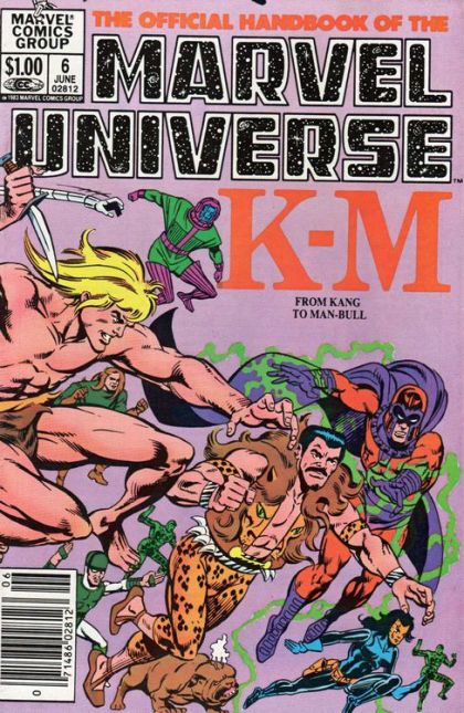 Official Handbook of the Marvel Universe, Vol. 1 Kang to Man-Bull |  Issue#6B | Year:1983 | Series: Official Handbook of the Marvel Universe | Pub: Marvel Comics | Newsstand Edition