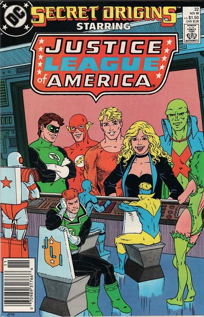 Secret Origins, Vol. 3 The Secret Origin of the JLA |  Issue#32B | Year:1988 | Series: Secret Origins | Pub: DC Comics | Newsstand Edition