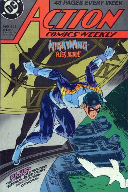 Action Comics, Vol. 1 Head Trip / The Cheshire Contract, Part 1 / Can't Judge a Book... / Wicked Business! / The Tin Roof Club, Part 3 / Bitter Fruit, Part 5 |  Issue#613 | Year:1988 | Series:  | Pub: DC Comics |