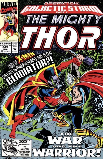 Thor, Vol. 1 Operation: Galactic Storm - Part 7: The War And The Warrior |  Issue#445A | Year:1992 | Series: Thor | Pub: Marvel Comics | Direct Edition