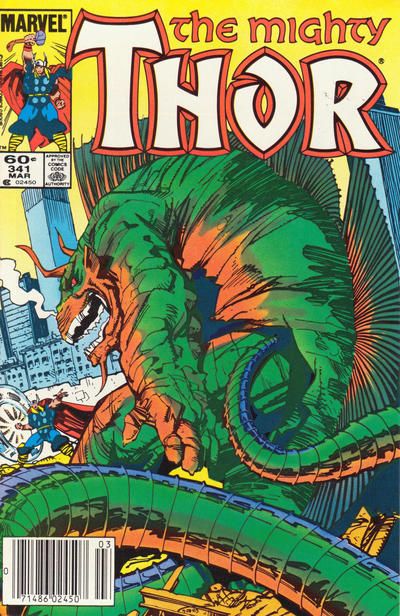 Thor, Vol. 1 The Past Is a Bucket of Ashes |  Issue#341B | Year:1984 | Series: Thor | Pub: Marvel Comics | Newsstand Edition