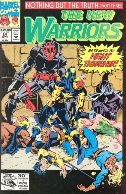 The New Warriors, Vol. 1 Nothing But The Truth, Part Three: The Cheating Corner |  Issue#24A | Year:1992 | Series: New Warriors | Pub: Marvel Comics | Direct Edition