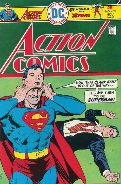 Action Comics, Vol. 1 Superman's Fantastic Face-Saving Feat! / Danger: Thoughts At Work! |  Issue#453 | Year:1975 | Series:  | Pub: DC Comics |