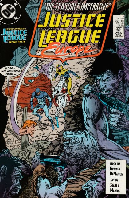 Justice League Europe / International The Teasdale Imperative - Part 2: Teasdale Unbound! |  Issue#7A | Year:1989 | Series: JLA | Pub: DC Comics | Direct Edition