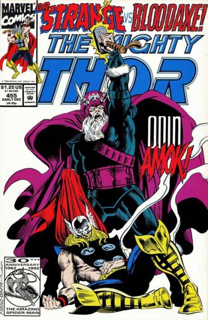 Thor, Vol. 1 Odin Unleashed!; Strange Encounter |  Issue#455A | Year:1992 | Series: Thor | Pub: Marvel Comics | Direct Edition