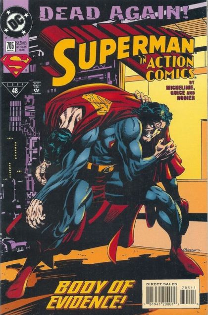 Action Comics, Vol. 1 Dead Again, Part 8: Bodies & Motion |  Issue#705A | Year:1994 | Series:  | Pub: DC Comics | Direct Edition