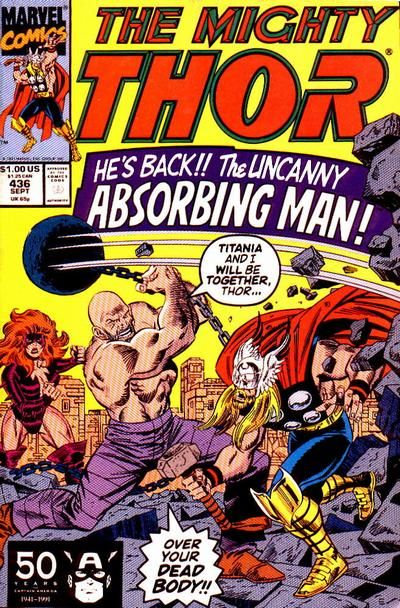 Thor, Vol. 1 Savage Reunion |  Issue#436A | Year:1991 | Series: Thor | Pub: Marvel Comics | Direct Edition