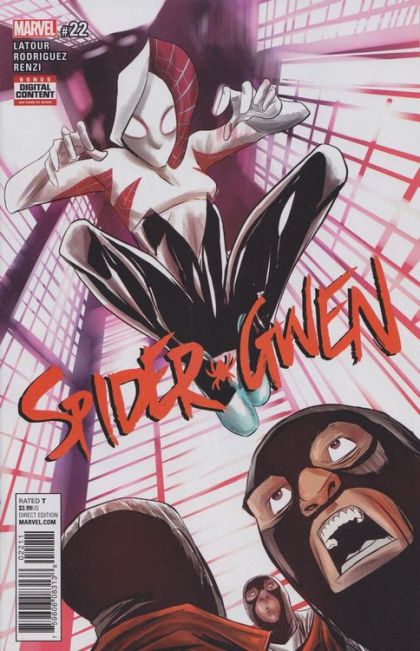 Spider-Gwen, Vol. 2 Predators: Part 4 |  Issue#22 | Year:2017 | Series: Spider-Gwen | Pub: Marvel Comics | Robbi Rodriguez Regular