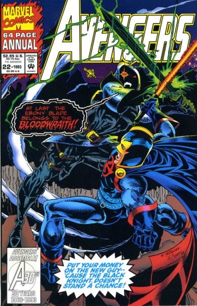 The Avengers, Vol. 1 Annual Blood Wraith / A Gamble With Time |  Issue#22A | Year:1993 | Series: Avengers | Pub: Marvel Comics | Direct Edition