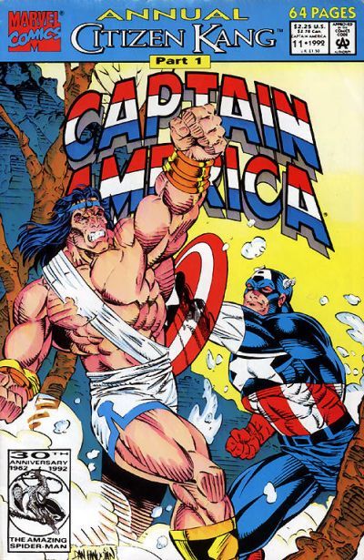 Captain America, Vol. 1 Annual Citizen Kang - Part 1: An Epic Adventure |  Issue#11A | Year:1992 | Series: Captain America | Pub: Marvel Comics | Direct Edition