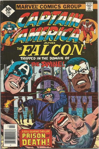 Captain America, Vol. 1 Face to Face with the Swine! |  Issue#206A | Year:1977 | Series: Captain America | Pub: Marvel Comics | Whitman Variant