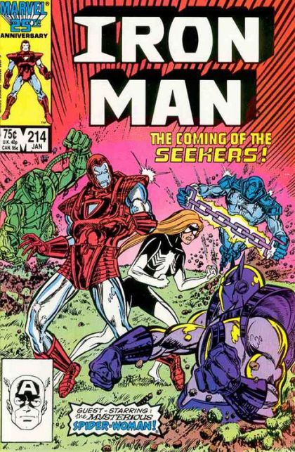 Iron Man, Vol. 1 Bring Me Spider-Woman! |  Issue#214A | Year:1986 | Series: Iron Man | Pub: Marvel Comics | Direct Edition