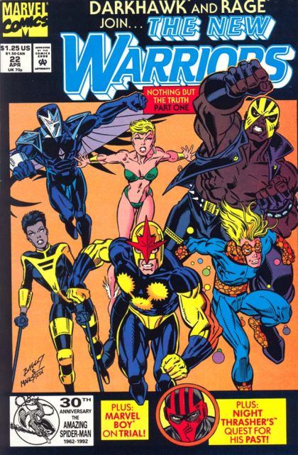 The New Warriors, Vol. 1 Nothing But The Truth, Part One: The Stolen Children |  Issue#22A | Year:1992 | Series: New Warriors | Pub: Marvel Comics | Direct Edition