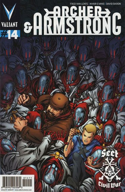 Archer & Armstrong, Vol. 2 Sect Civil War, Part One: The Conspiracy |  Issue#14A | Year:2013 | Series:  | Pub: Valiant Entertainment | Cvr A Evans