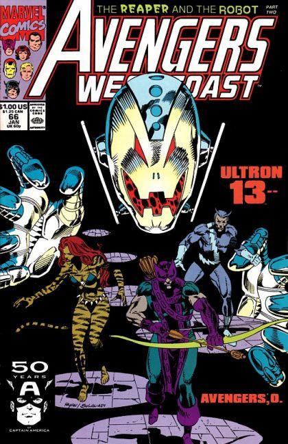 The West Coast Avengers, Vol. 2 The Reaper and the Robot, Part Two -  Tunnel Vision / ...That Shall He Also Reap! |  Issue#66A | Year:1990 | Series:  | Pub: Marvel Comics