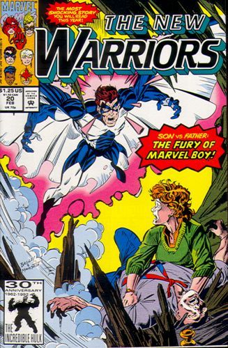 The New Warriors, Vol. 1 The Breaking Point |  Issue#20A | Year:1992 | Series: New Warriors | Pub: Marvel Comics | Direct Edition