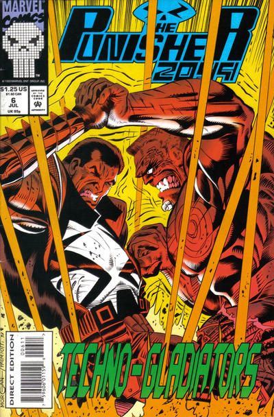 Punisher 2099, Vol. 1 Techno Gladiators |  Issue#6A | Year:1993 | Series: Punisher | Pub: Marvel Comics | Direct Edition