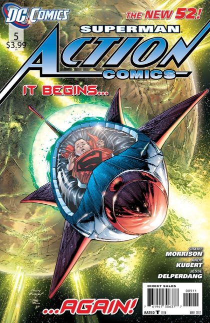 Action Comics, Vol. 2 Rocket Song / Baby Steps |  Issue#5A | Year:2012 | Series: Superman | Pub: DC Comics | Regular Andy Kubert Cover