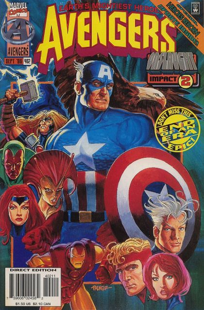 The Avengers, Vol. 1 Onslaught - End of the Line |  Issue#402A | Year:1996 | Series: Avengers | Pub: Marvel Comics | Direct Edition