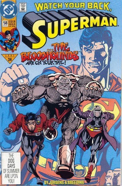 Superman, Vol. 2 Fangs of the Bloodhounds |  Issue#58A | Year:1991 | Series: Superman | Pub: DC Comics | Direct Edition