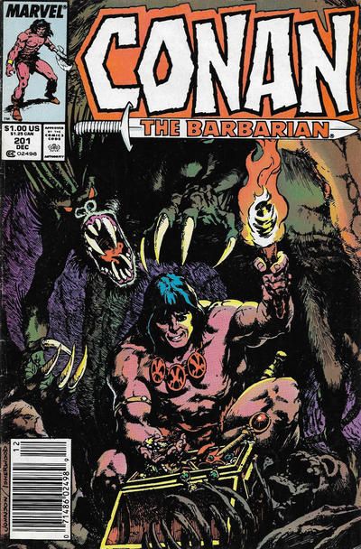 Conan the Barbarian, Vol. 1 Into The Black Pit! |  Issue#201B | Year:1987 | Series: Conan | Pub: Marvel Comics | Newsstand Edition