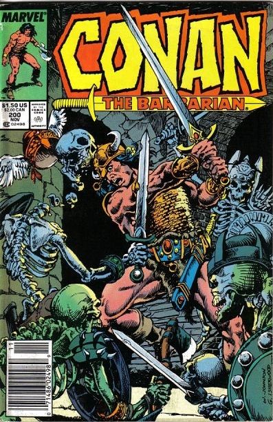 Conan the Barbarian, Vol. 1 The Fall Of Acheron |  Issue#200B | Year:1987 | Series: Conan | Pub: Marvel Comics | Newsstand Edition