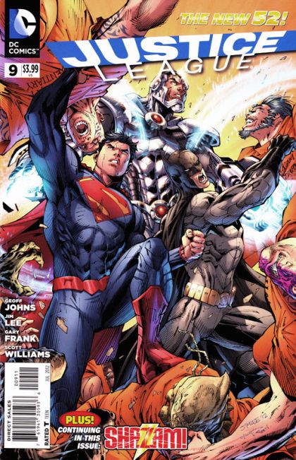 Justice League, Vol. 1 The Villain's Journey, Chapter One: The Call for Adventure / Shazam!, Chapter 3 |  Issue#9A | Year:2012 | Series: Justice League | Pub: DC Comics | Jim Lee Regular Cover