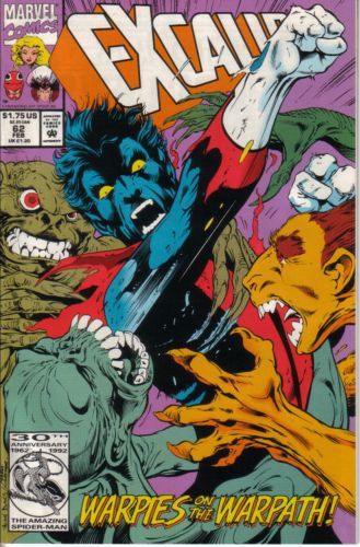 Excalibur, Vol. 1 Of Birth, Death and the Confused, Painful Bit In Between |  Issue#62A | Year:1992 | Series: Excalibur | Pub: Marvel Comics | Direct Edition