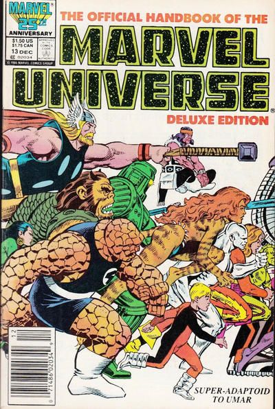 Official Handbook of the Marvel Universe: Deluxe Edition (Vol. 2) Super-Adaptoid to Umar |  Issue#13B | Year:1986 | Series: Official Handbook of the Marvel Universe | Pub: Marvel Comics | Newsstand Edition