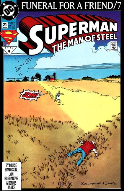 Superman: The Man of Steel Funeral For a Friend - Ghosts |  Issue#21A | Year:1993 | Series: Superman | Pub: DC Comics | Direct Edition