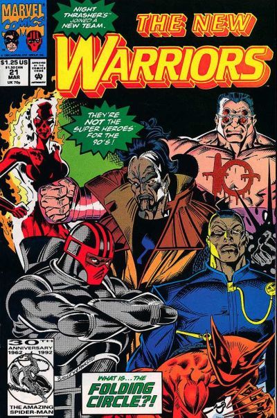 The New Warriors, Vol. 1 The Folding Circle |  Issue#21A | Year:1992 | Series: New Warriors | Pub: Marvel Comics | Direct Edition