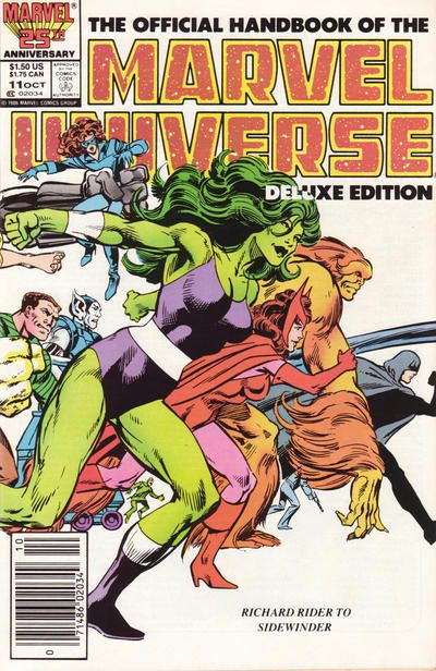 Official Handbook of the Marvel Universe: Deluxe Edition (Vol. 2) Richard Rider to Sidewinder |  Issue#11B | Year:1986 | Series: Official Handbook of the Marvel Universe | Pub: Marvel Comics | Newsstand Edition